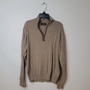 Southern Point Co. Hayward Zip Men's Brown Zip-Up Sweater Small